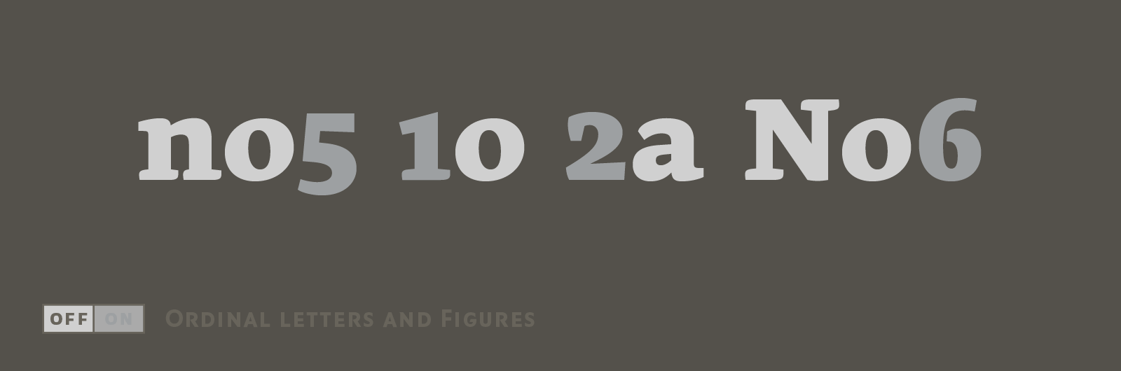 Ordinal letters and figures