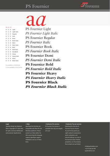 PS Fournier PDF Specimen preview