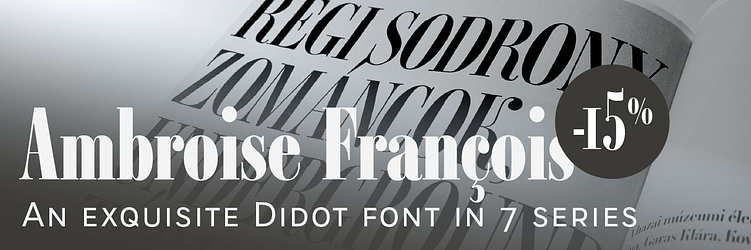 Ambroise François, an exquisite Didot font in 7 series image