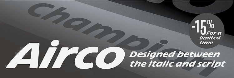 Airco is human, dynamic, that will visually work well in technology and sport image